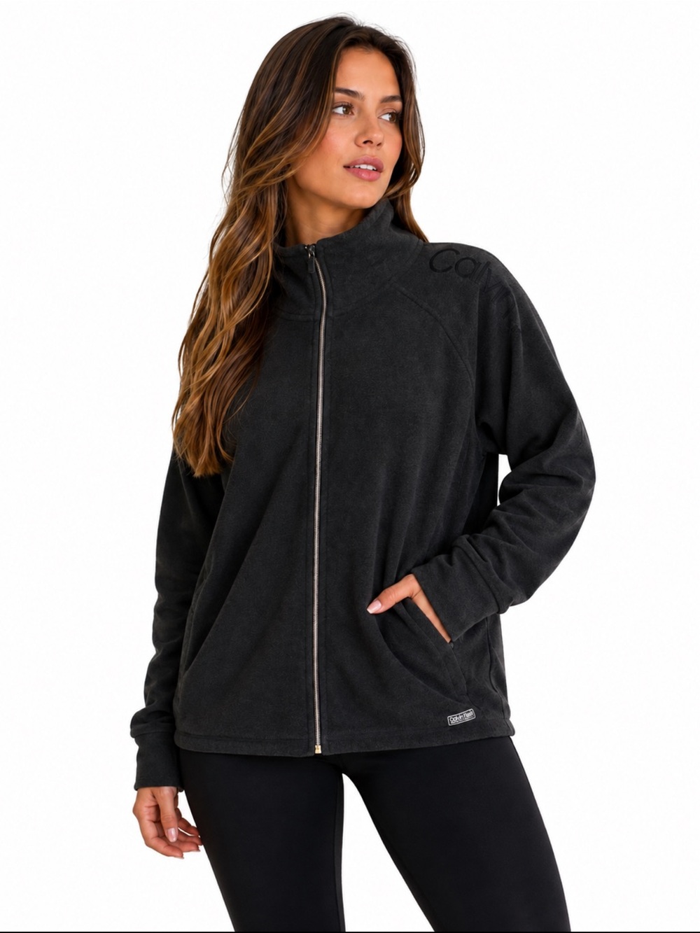 Calvin Klein Performance Black Fleece Zip Jacket XL Activewear